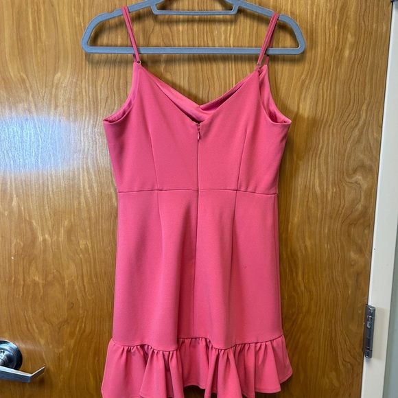 Chic Pink Spaghetti Strap Dress - Picture 3 of 4